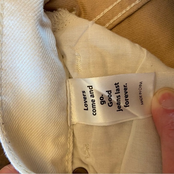 PacSun Women's Color Block Straight Leg Jeans High Rise - Beige and Tan 24 Waist - Picture 10 of 14